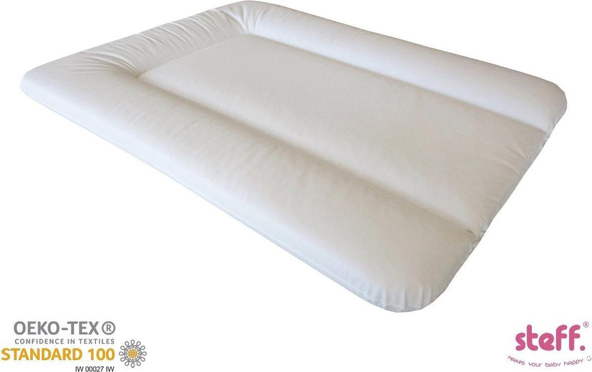 steff - aankleedkussen - 70x50 cm - wit - met kwaliteitslabel OEKO-TEX standard 100