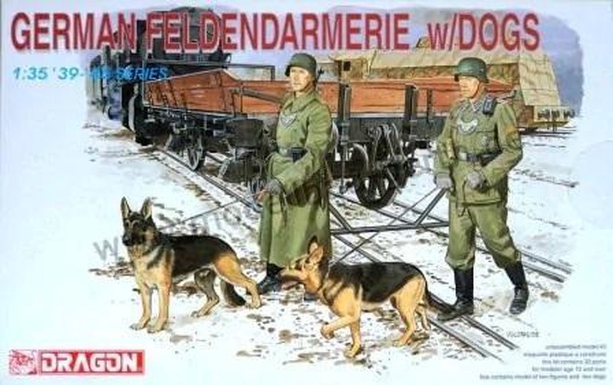 Dragon - 1/35 German Feldgendarmerie W/dogs (?/20) * - DRA6098 - modelbouwsets
