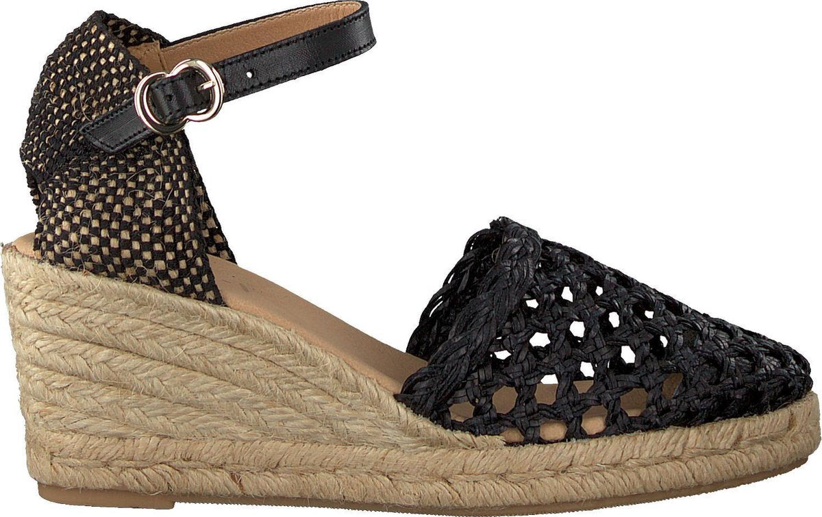 Notre-V Leja10 Espadrilles - Met Sleehak - Dames - Zwart - Maat 36