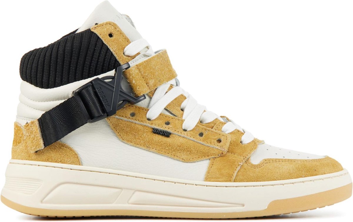 Bronx Vrouwen Leren Hoge sneakers / Damesschoenen 47353-da - Cognac - Maat 39