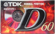 Audio Cassette Tape TDK D-60 normaal Position type I - Uiterst geschikt voor alle opnamedoeleinden / Sealed Blanco Cassettebandje / Cassettedeck