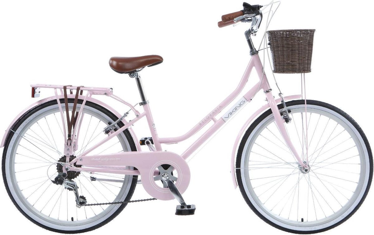 VIKING BELGRAVIA Meisjesfiets 24 INCH  H 32 > 6 SPEED PINK