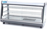 Warmhoudvitrine 186 Liter - 3 Etages - 1215 cm - RVS - Temperatuur 30 tot 90 Graden - met 3 Roosters - Schuifdeuren - Horeca Warmhoudkast - Maxima
