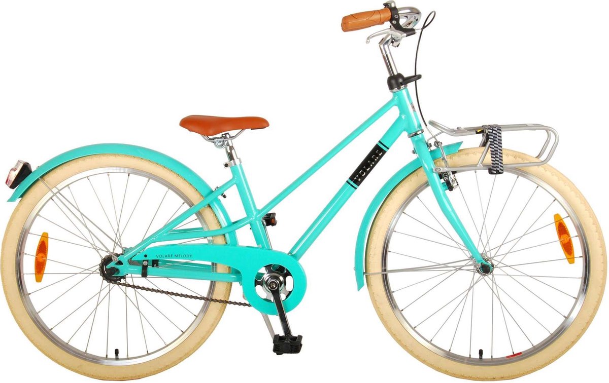 Volare Melody Kinderfiets - Meisjes - 24 inch - Turquoise - Prime Collection