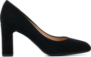 Unisa Vrouwen Suède  Pumps / Damesschoenen Blokhak hoogte 8 cm en hoger   - Umis sue - Zwart - Maat 39.5