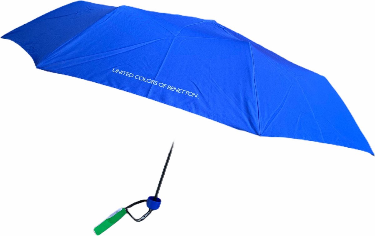 Benetton Paraplu Opvouwbaar - blauw - Super Mini Eco