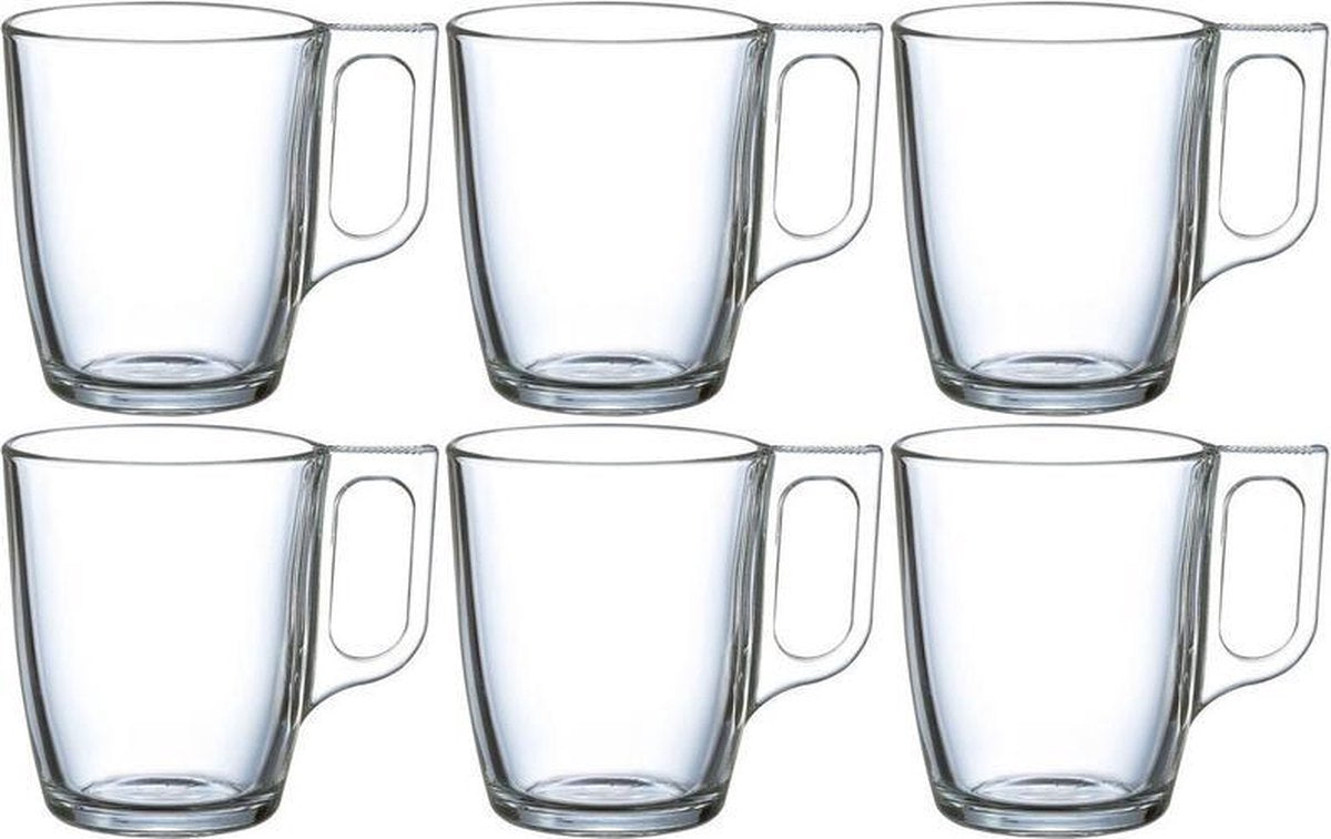 24x stuks Theeglazen/koffieglazen 250 ml - 25 cl - Thee/koffie drinken - Glazen voor thee en koffie - Vaatwasser bestendig