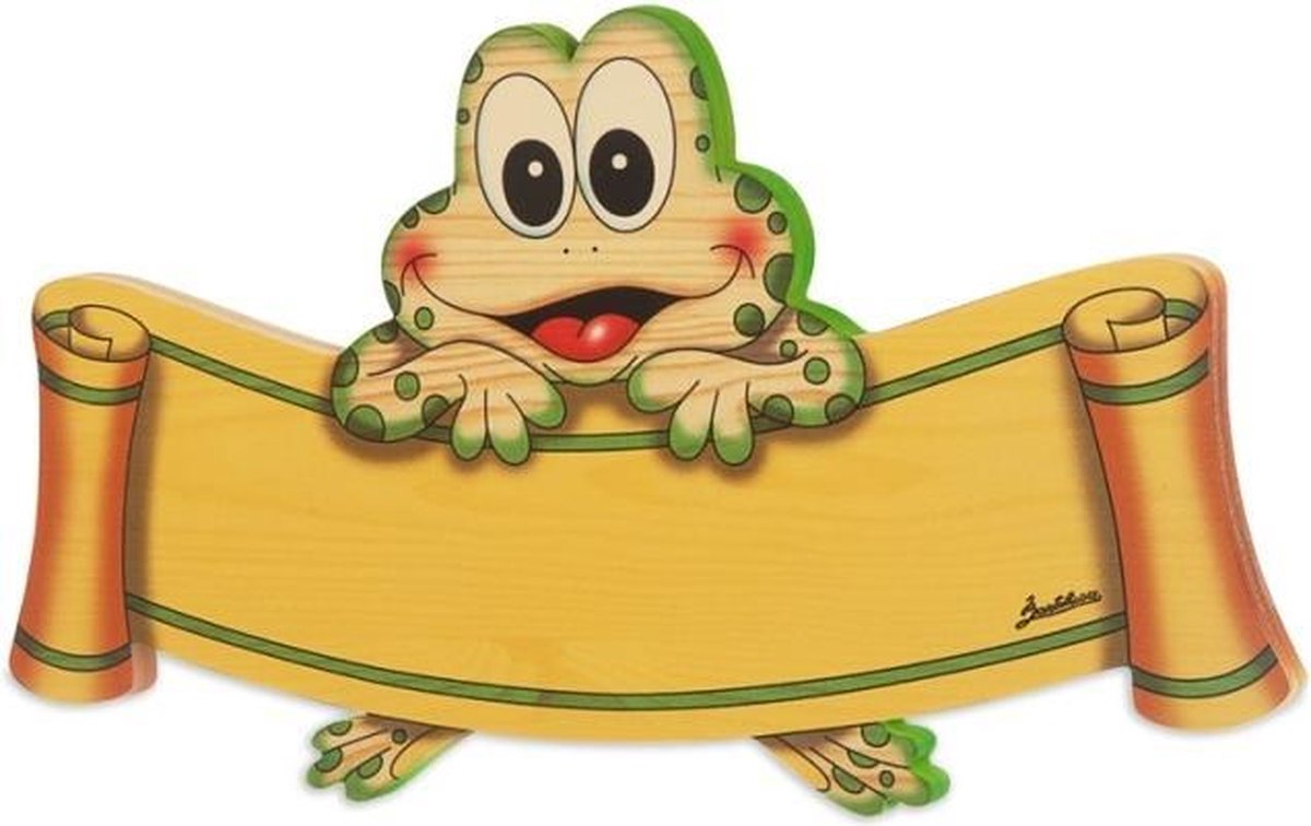 Naambord kikker 29 x 16 cm | Bartolucci | Bartolucci