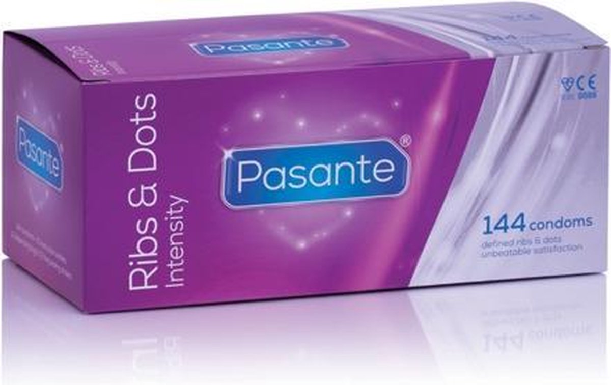 Bundle - Pasante - Pasante Ribs & Dots Intensity condooms 144 stuks met glijmiddel