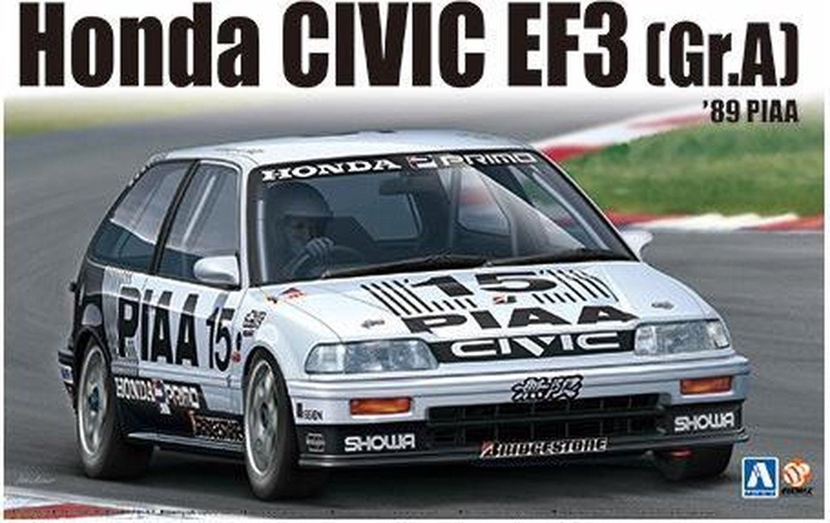 Aoshima modelbouw pakket : Honda Civic EF3  Gr.A  PIAA  1:24