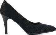 Brunate Vrouwen Textiel  Pumps / Damesschoenen Naaldhak hoogte 8 cm en hoger   - 90056 - Zwart - Maat 36
