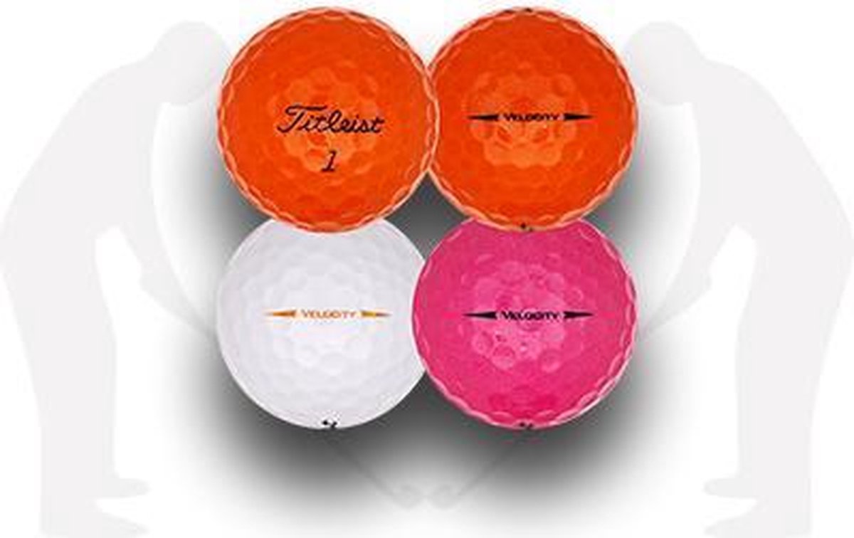 TITLEIST VELOCITY (GEKLEURD ROZE/ORANJE) A / 12 stuks