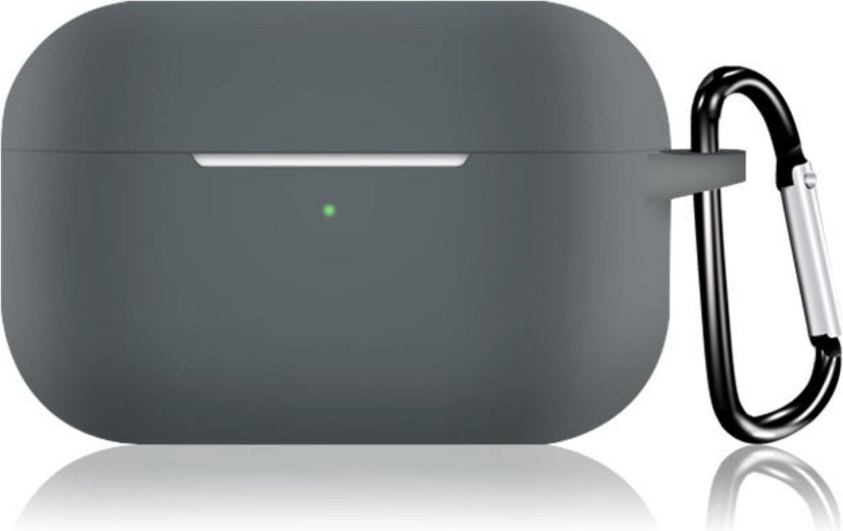 KELERINO. Siliconen Case voor Apple AirPods Pro - Met Haak - Grijs
