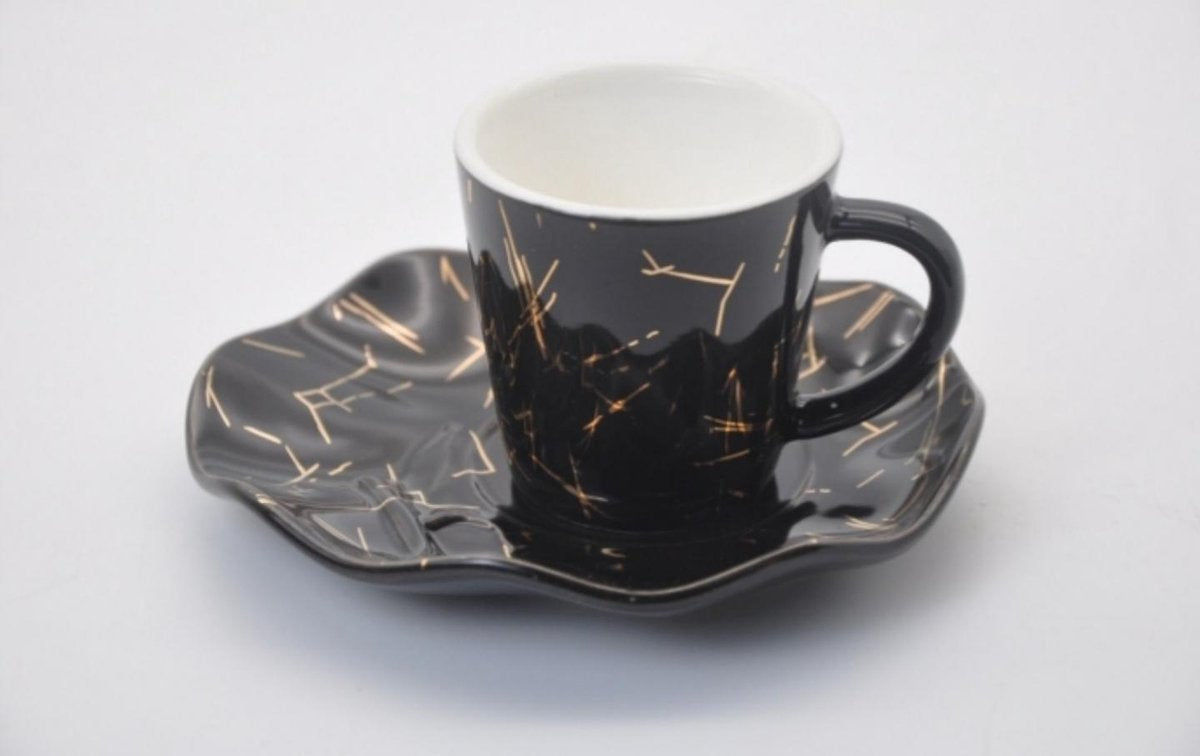 Espresso kop black marmer