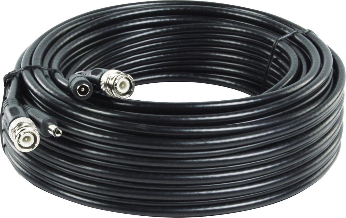 Konig BNC kabel met DC voeding voor beveiligings camera's - 10 meter