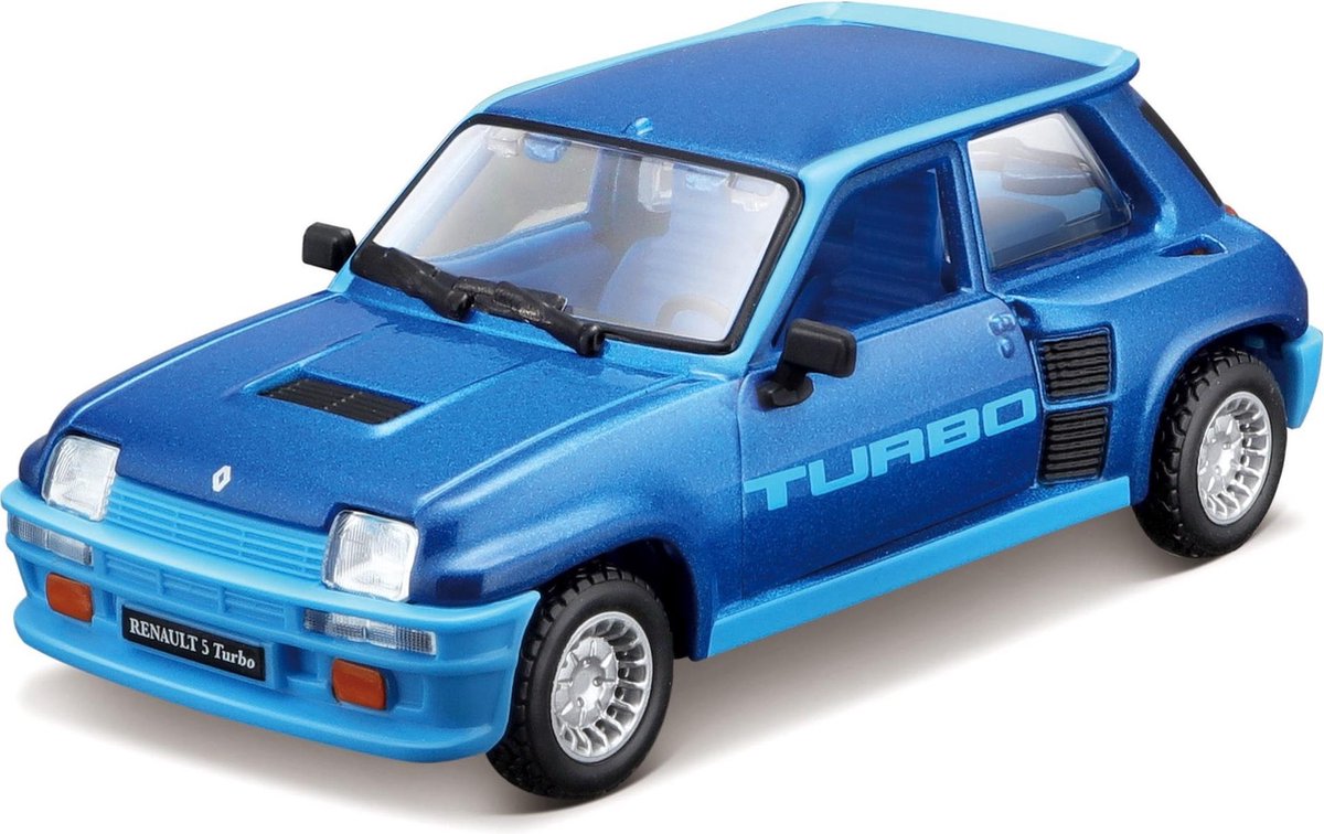 Bburago Renault 5 TURBO 1982 blauw schaalmodel 1:32