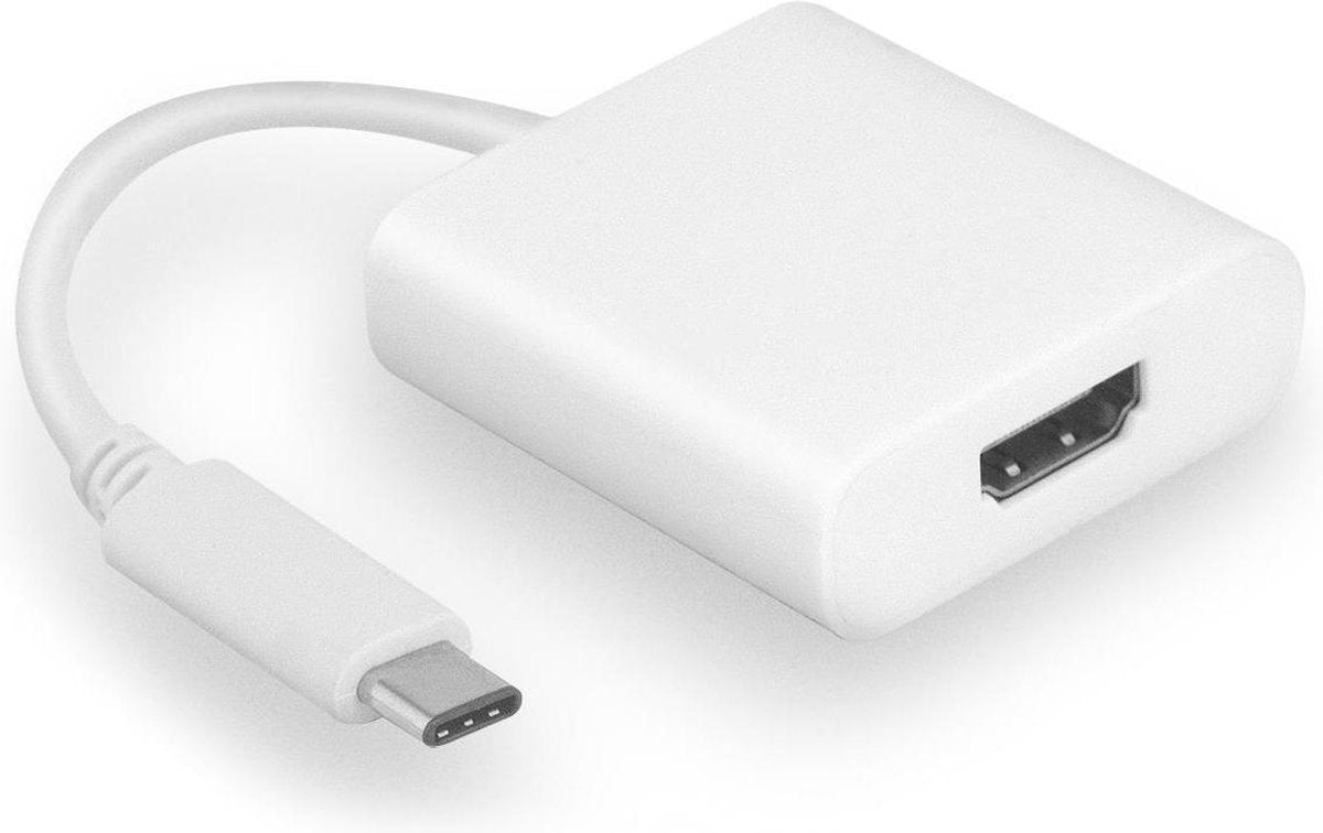 Transmedia USB-C naar HDMI adapter met DP Alt Mode (4K 30 Hz) / wit - 0