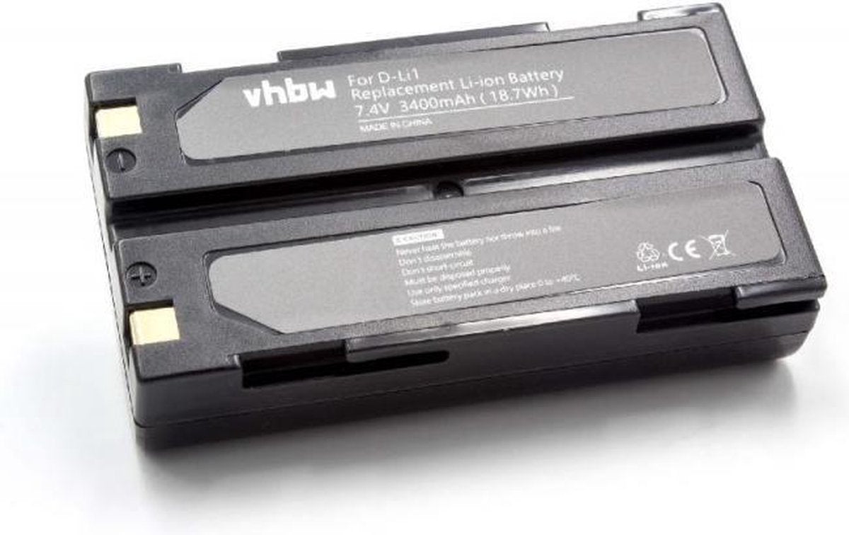 VHBW Accu compatibel met o.a. HP C8872A en Pentax D-Li1 camera's