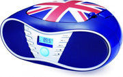 Bigben CD58GB Draagbare Radio/CD Speler met USB - Great Britain - Rood/Blauw
