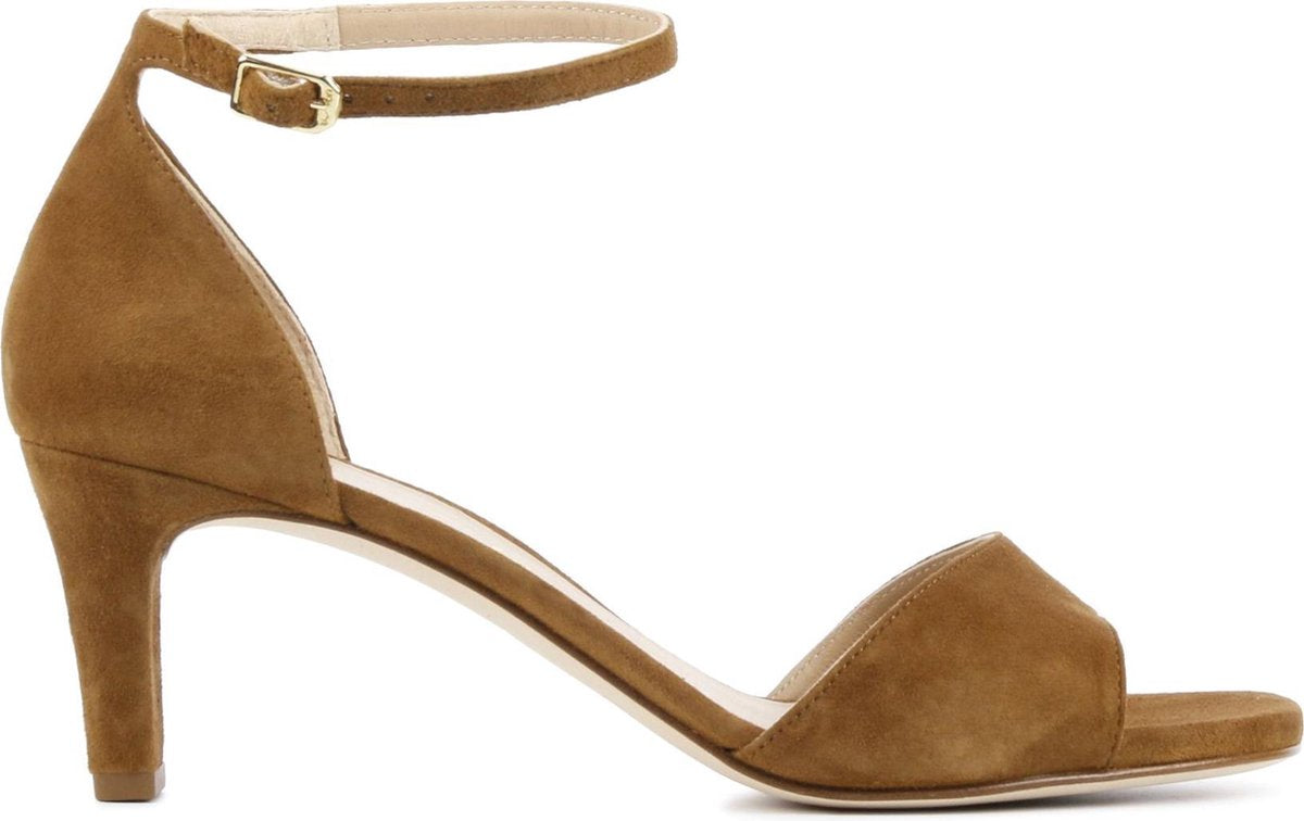 Unisa Vrouwen Suède  Sandalen / Damesschoenen Midas - Cognac - Maat 38