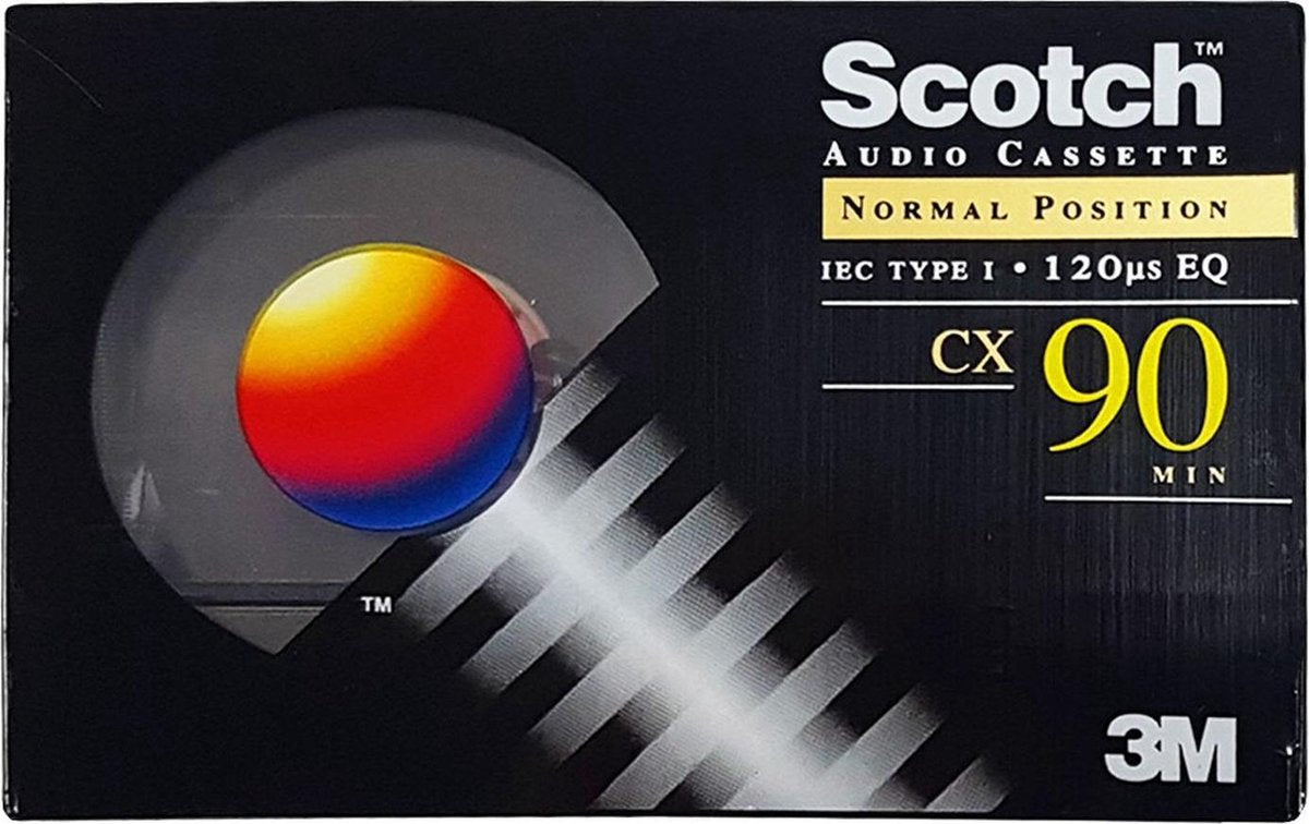 Scotch CX 90 Cassettebandje - Uiterst geschikt voor alle opnamedoeleinden / Sealed Blanco Cassettebandje / Cassettedeck / Walkman.