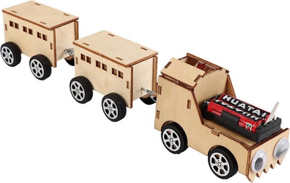 DIY Wooden Puzzle Train toy LEGO TECHNIC STYLE / DIY houten puzzel trein speelgoed / Jouet de train puzzle en bois bricolage