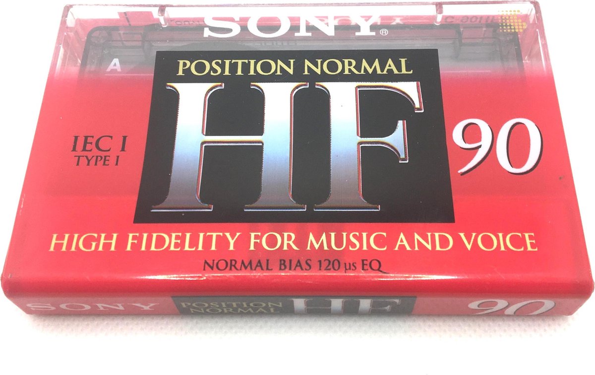 Audio Cassette Tape SONY HF 90 / Uiterst geschikt voor alle opnamedoeleinden / Sealed Blanco Cassettebandje / Cassettedeck / Walkman / Sony cassettebandje.