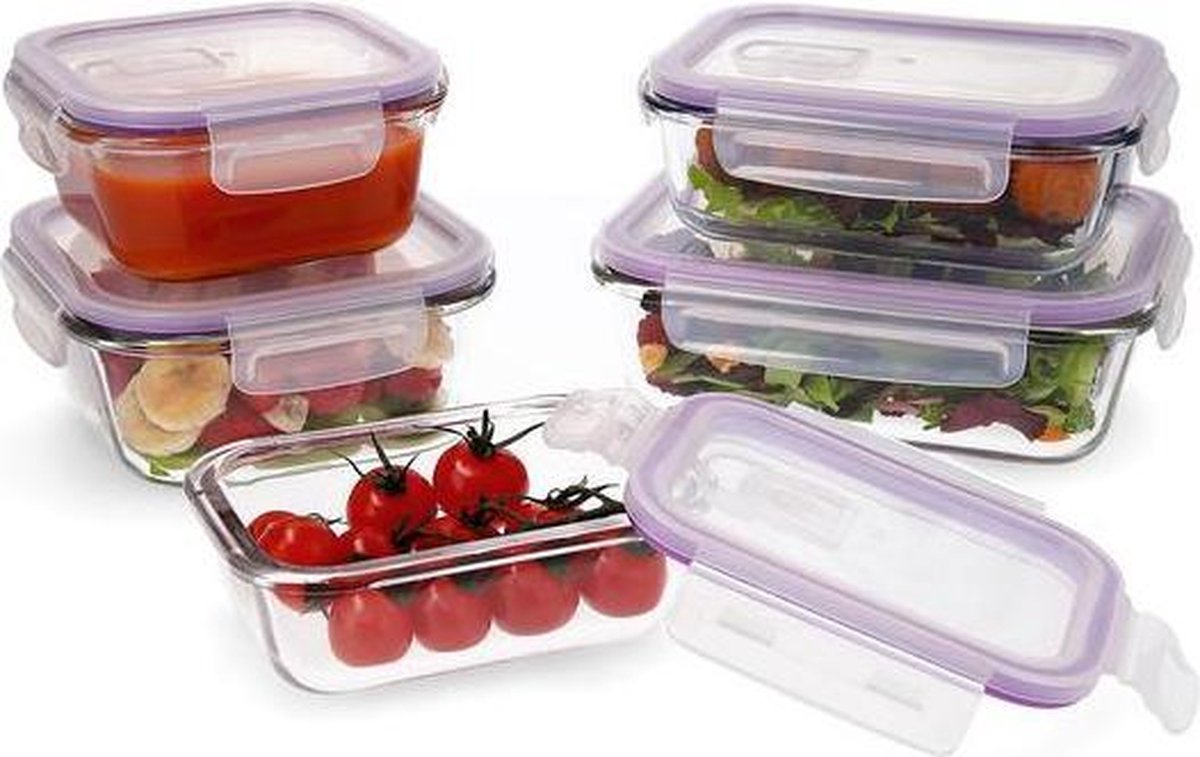 Set 5 Lunchboxen Quid Frost Kristal