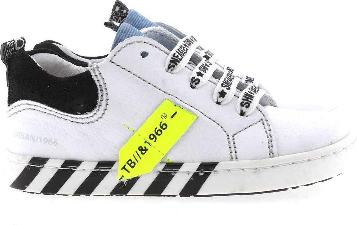 Shoesme UR21S017 urban veter schoenen wit / combi
