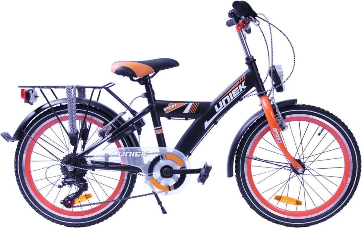 Kinderfiets Uniek Funride (V-Brake + V-Brake) J 20'' 7V Zwart / Oranje
