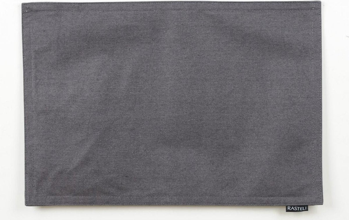 Rasteli Placemat Vlekwerend Grijs-Basalt 45 cm x 30 cm  Voordeelaanbod per 2 stuks