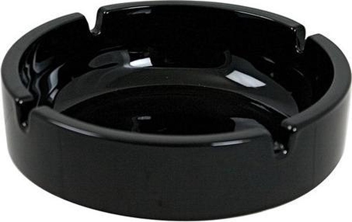 Asbak zwart 10.7cm - voor binnen en buiten - luxe