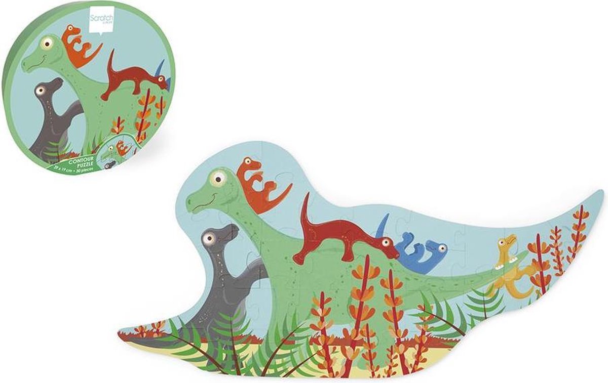 Scratch Legpuzzel Dino Junior 39 X 19 Cm Karton 30-delig