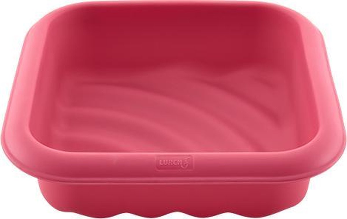 Lurch - bakvorm golf - vierkant 17x17cm - siliconen - roze
