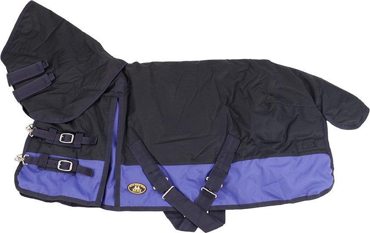 MHS Winterdeken Twist 300gr Afneembare Hals Navy 90cm