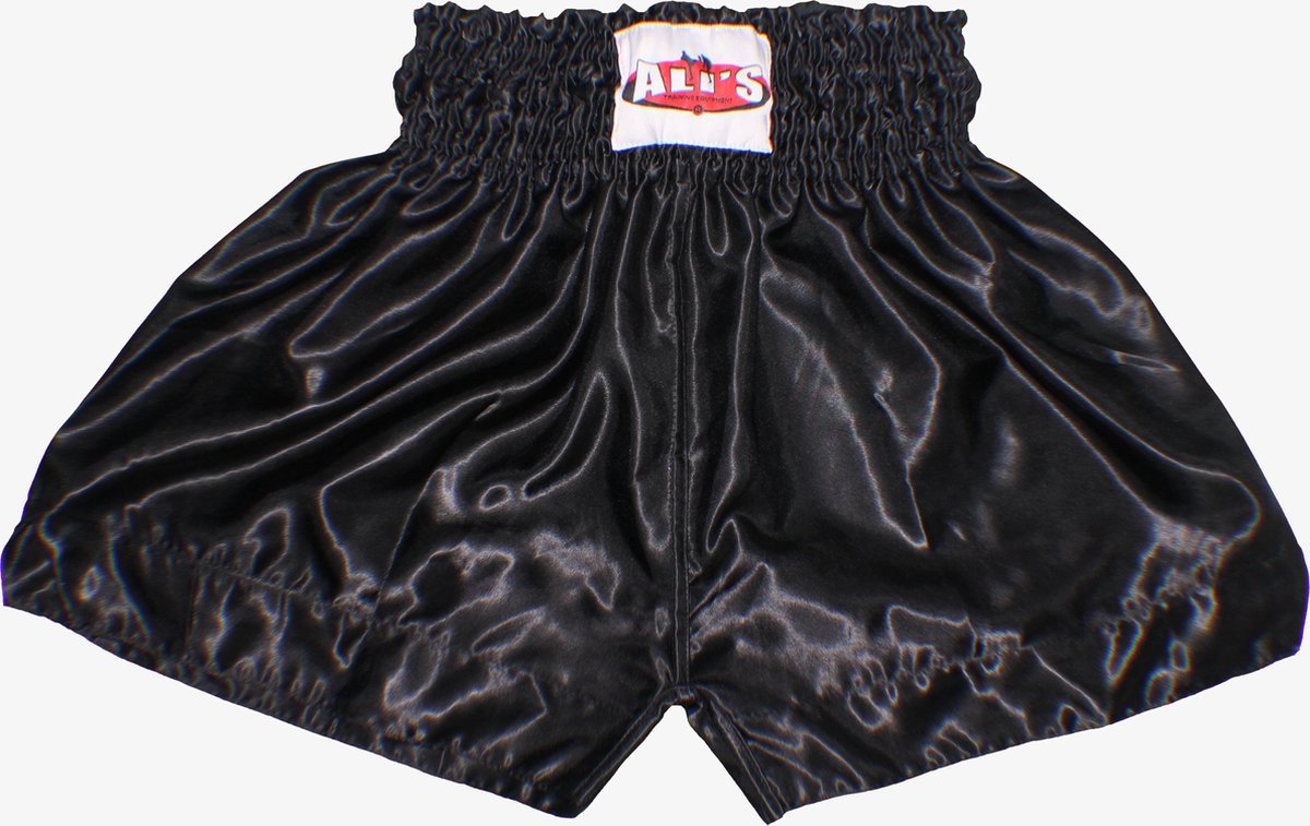 Ali's Fightgear TTBE-001 - Kickboks broekje effen kleur zwart maat M