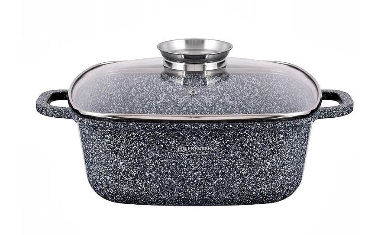 Edënbërg Stonetec Line - Luxe Aluminium Kookpan/Braadpan met Deksel - Ø 22 cm