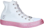 Converse - As Hi Miley - Sneaker hoog sportief - Dames - Maat 37 - Wit - White/Pink Dogwood/Black