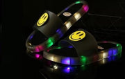 Lichtgevende LED Slippers Smiley - Zwart - Maat 26/27