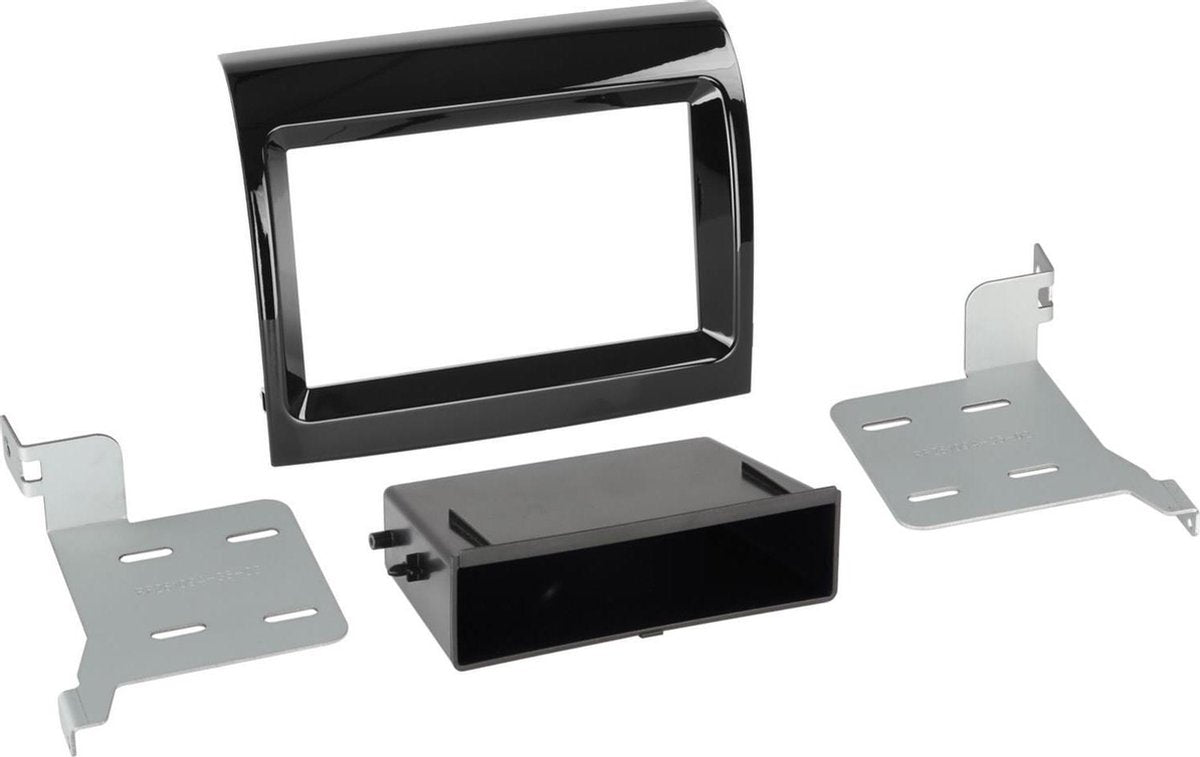 2-DIN Paneel Fiat Ducato 2016-2019 Facelift met Pocket Kleur: Piano Zwart