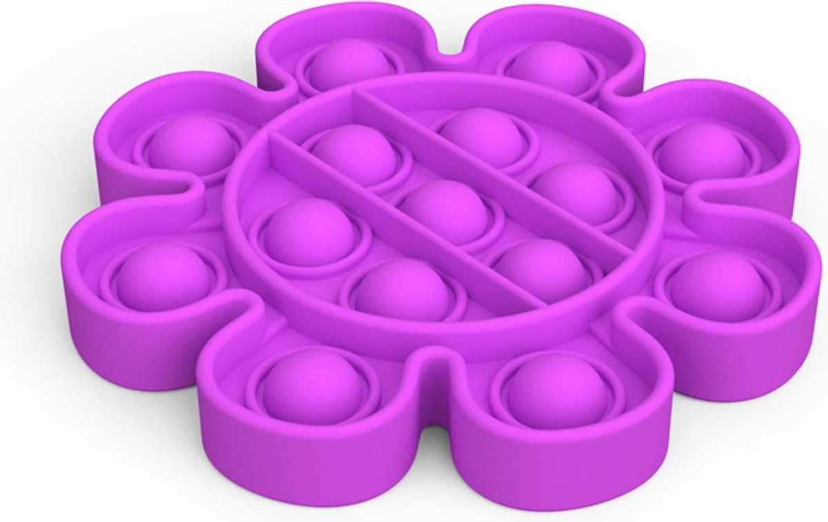 ColourFam fidget toys pop it | Paarse Bloem | Stress verlagend | Fidget popper | Fidget speelgoed | fidget toys pop it tiktok | fidget pad | Stress verlagend | Speelgoed voor Autisme Adhd / Angst Focus | | Pop it game
