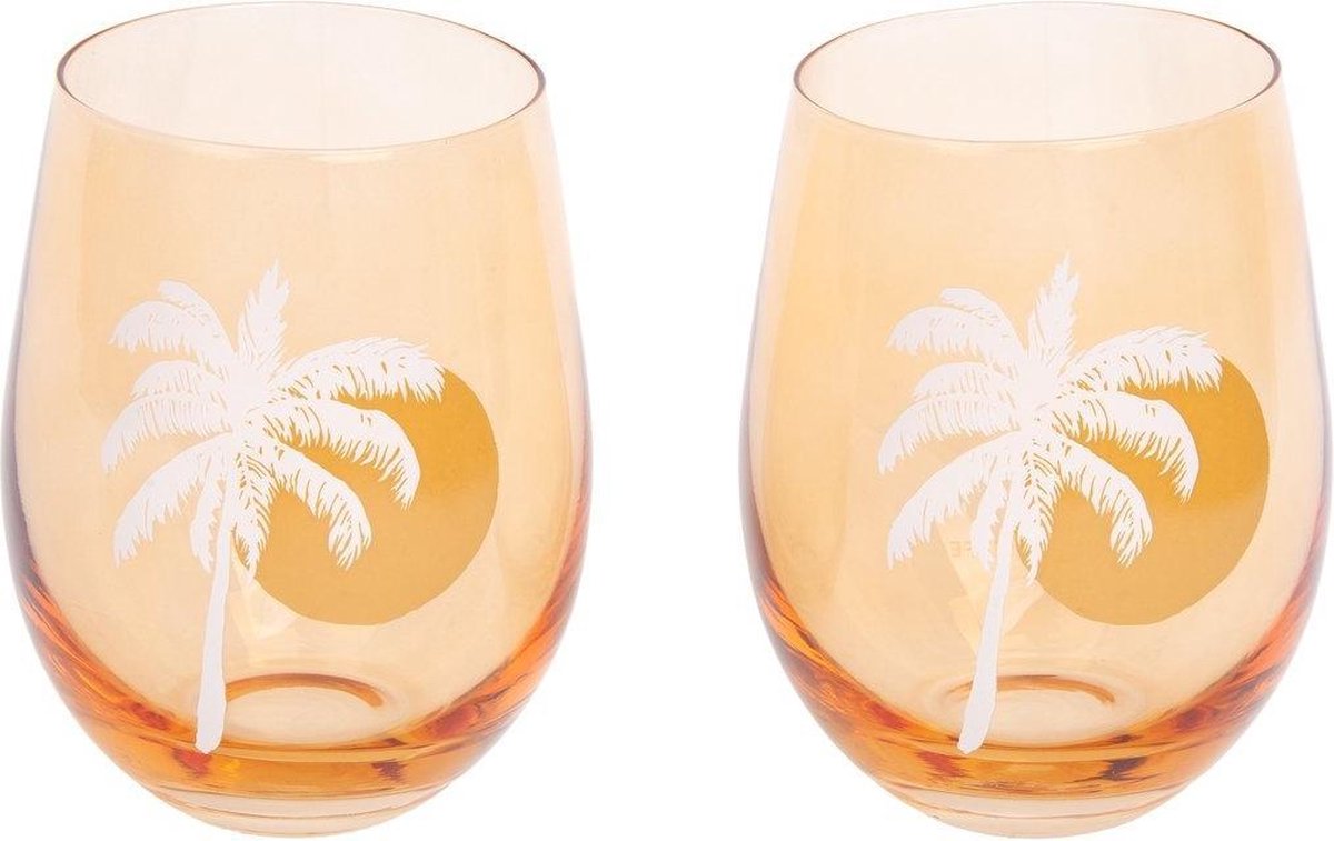 Sunnylife Cheers Set van 2 Glazen Desert Palms