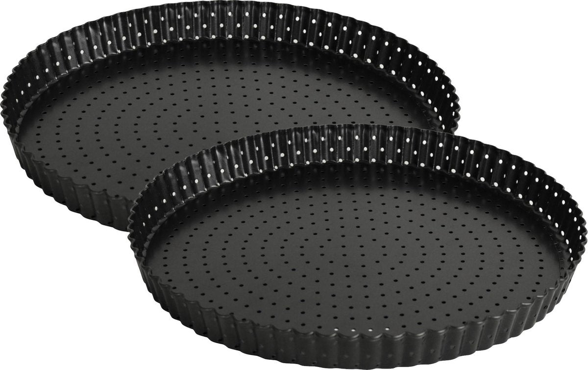 Taartvorm geperforeerd Ø 28cm - set 2 stuks