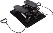 HOMdotCOM Mini fitness stepper voor hometraining incl. trainingsbanden