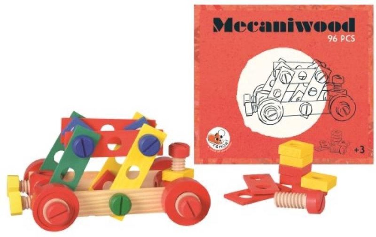 Egmont Toys Houten mecano 96-delig