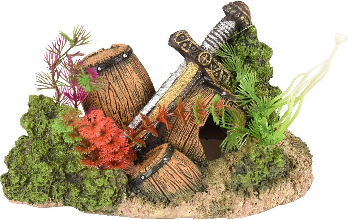 Aquarium Arca zwaard+kruik - Bruin - 16 x 11 x 10 cm
