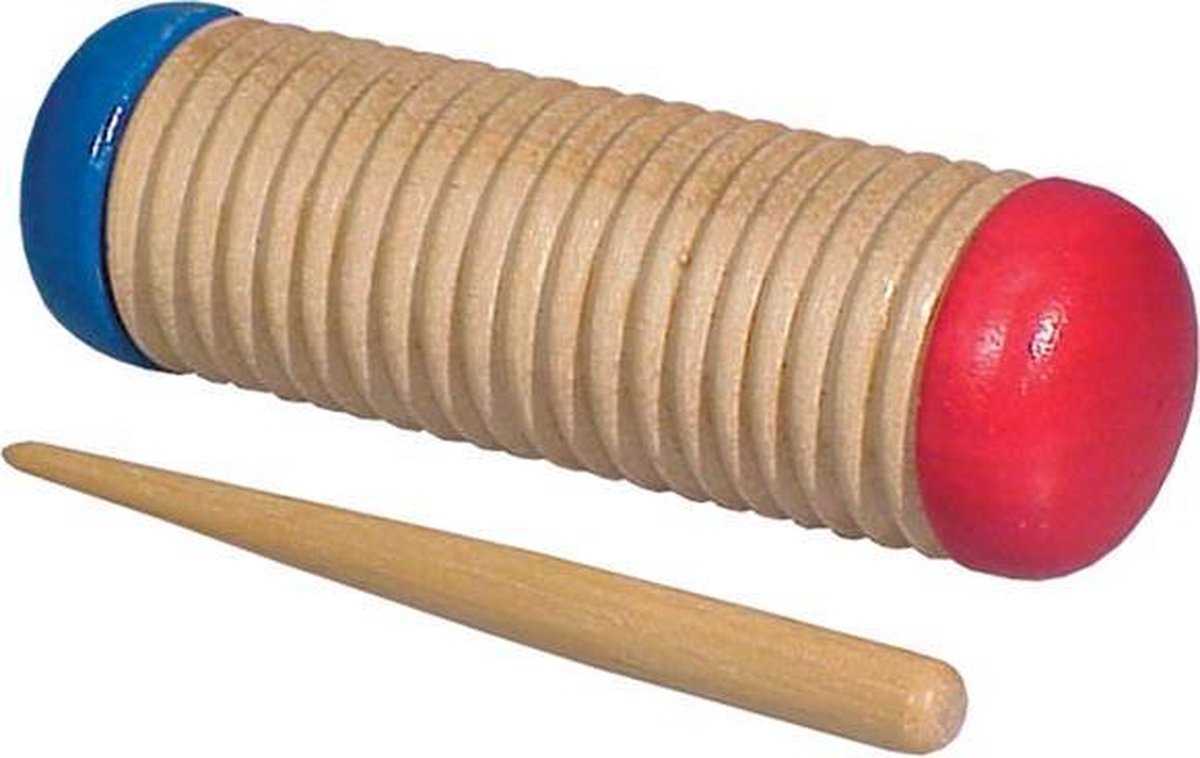 Guiro shaker Hayman MR-70 hout klein met klopper