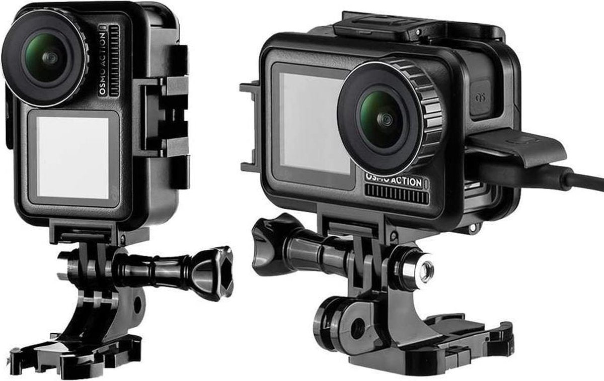 PRO SERIES Vertical/Horizontale Frame Case met Quick Release Gesp Statief voor DJI OSMO Action Camera