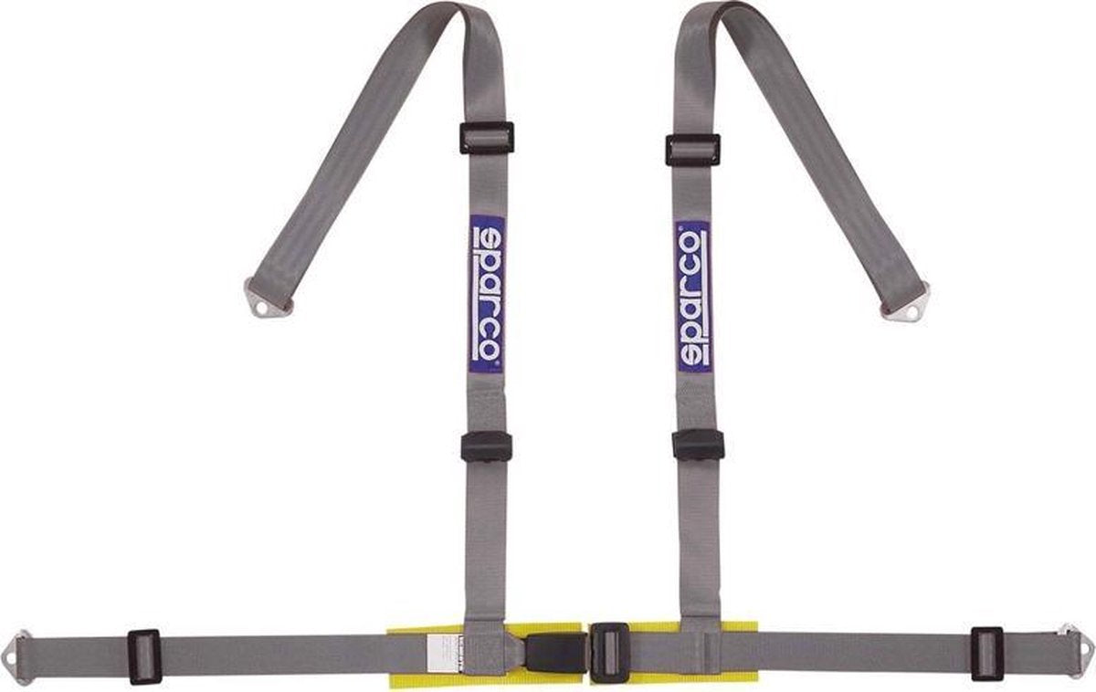 Sparco 4-Punts Sportgordel - Zilver - incl. Bekkenbeschermer & Schroefbevestiging (E-Keur)