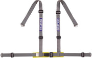Sparco 4-Punts Sportgordel - Zilver - incl. Bekkenbeschermer & Schroefbevestiging (E-Keur)
